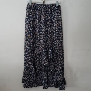 Blue Floral Skirt